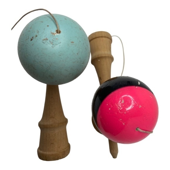 Japanese Kendama Natural Color 2 PC Bundle Set